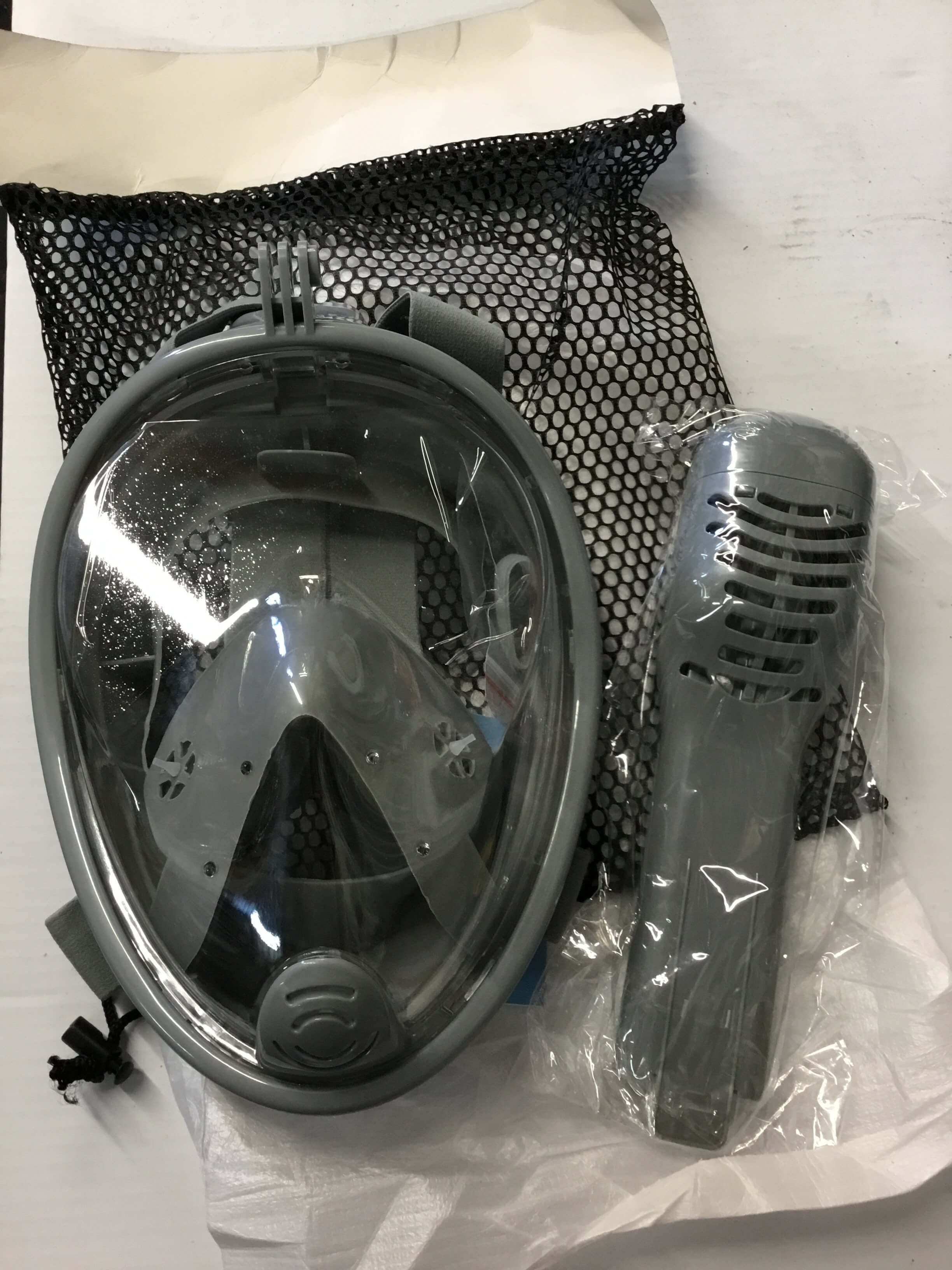 image58 Full Face Grey Snorkel Mask