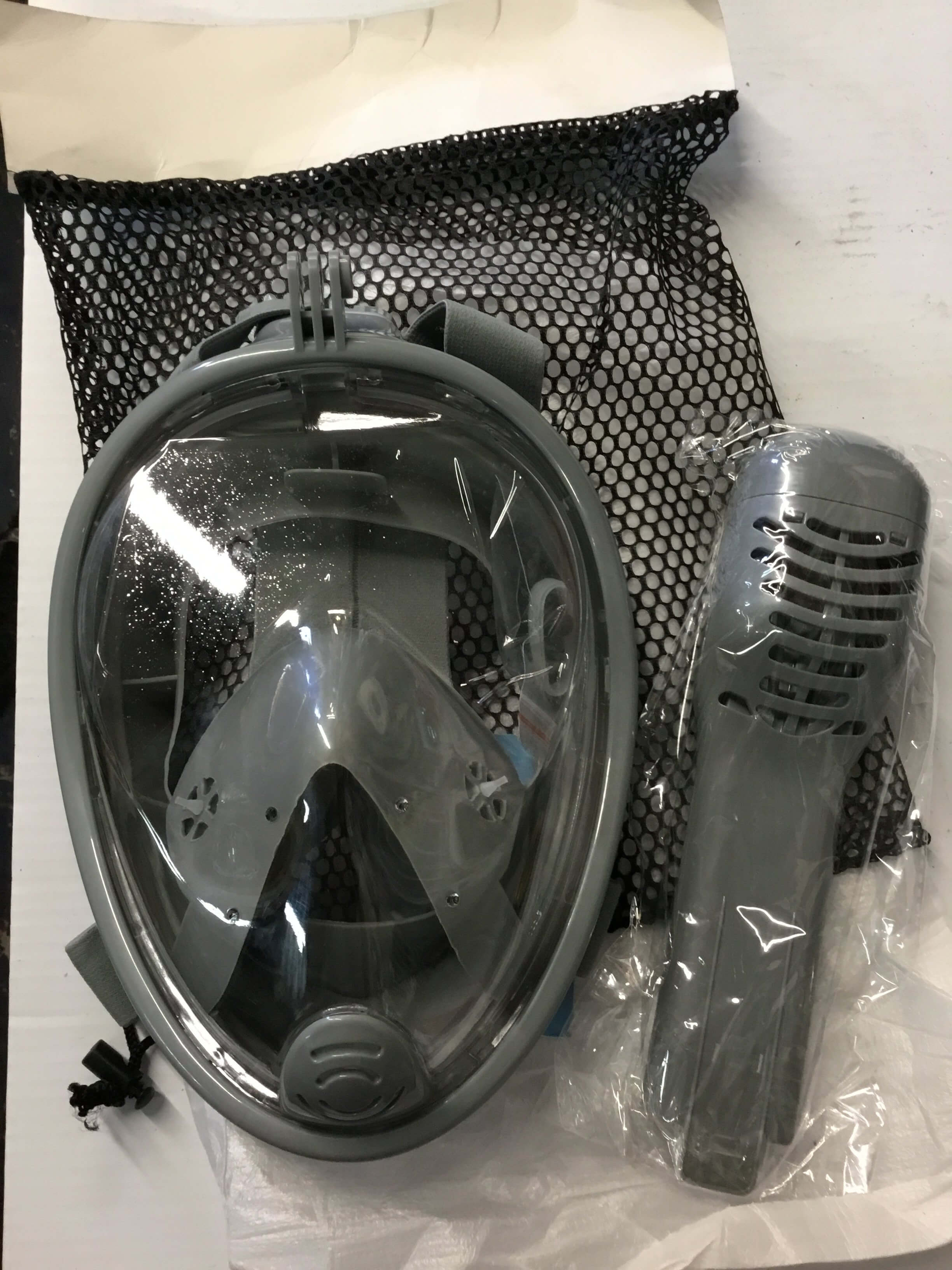image60-1 Full Face Grey Snorkel Mask
