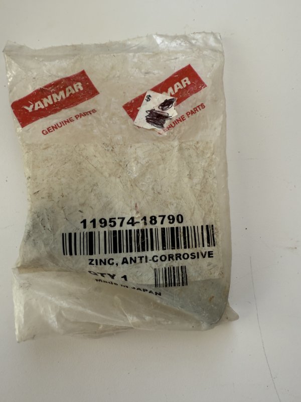 Yanmar Zinc Anti Corrosive 119574-18790 BP