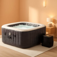 Purespa Plus Greystone 4-Person Inflatable Hot Tub with Jets