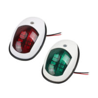 Pair Red  and  Green 8LED Navigation Lights Marine Bow Light Lamp for Boat Pontoon