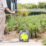 Garden Hose Reel Trolley with Hose