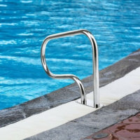 Stainless Steel Swimming Pool Hand Rail with Base Plate Stainless Steel Swimming Pool Hand Rail with Base Plate