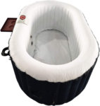 Black And White Inflatable Hot Tub 145 Gallon Jetted