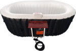 Black And White Inflatable Hot Tub 145 Gallon Jetted