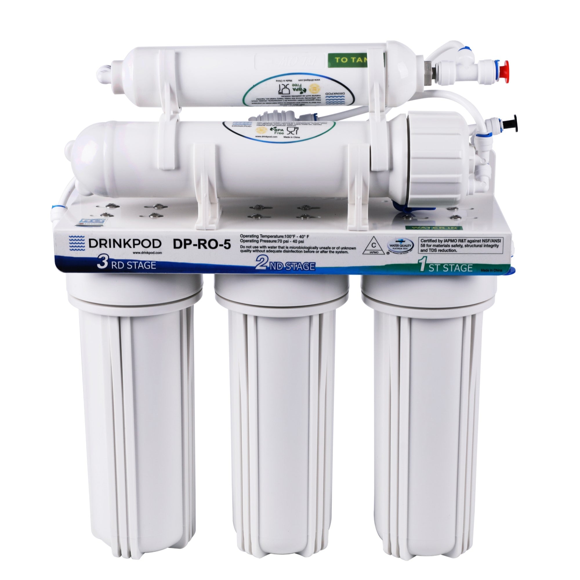 ROFrontImage-1.jpg Reverse Osmosis 5 Stage Under Sink with Brushed Nickel Faucet