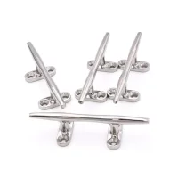 316 Stainless Steel Boat Dock Cleat Heavy Duty Silver Marine Rope Cleat 4/5/6/8/10/12 Inch Durable