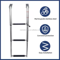 Marine Hardware Little Dolphin Outdoor Products Boat Swim Platform With Ladder 316 Inflatable Boat Ladder Stainless Steel Boat Boarding Ladder Yacht Yacht