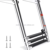 Marine Hardware Little Dolphin Outdoor Products Boat Swim Platform With Ladder 316 Inflatable Boat Ladder Stainless Steel Boat Boarding Ladder Yacht Yacht