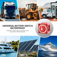 DaierTek Boat Battery Disconnect Switch Waterproof 12V 48V Battery Shut Off Switch ON/Off 300A Heavy Duty Kill Switch for Marine