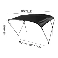 Inflatable Marine Awning Shelter 2 Persons Multi-Person Rubber Boat Inflatable Boat Kayak Awning Sun Protection Awning Black