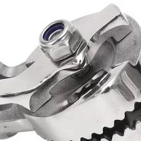 Marine VHF Antenna Mount 316 Stainless Steel Adjustable Ratchet Mount for 7/8 to 1in Rails