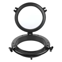 10in Marine Porthole Round Black Portlight Stalinite Window Universal for RV Boat Yacht