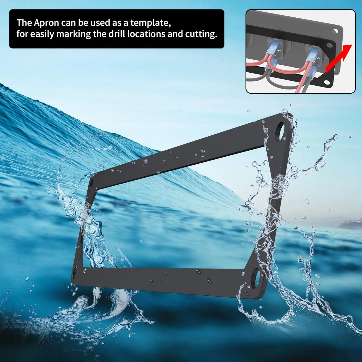 S7dcdf30a30ed4ceead6d1a695da63c9c2.webp DaierTek 6 Gang Rocker Switch Panel 12V Round Toggle Switch Panel 3 Pin Light 12 Volt DC 20A SPST On-Off Switch for Marine Boat