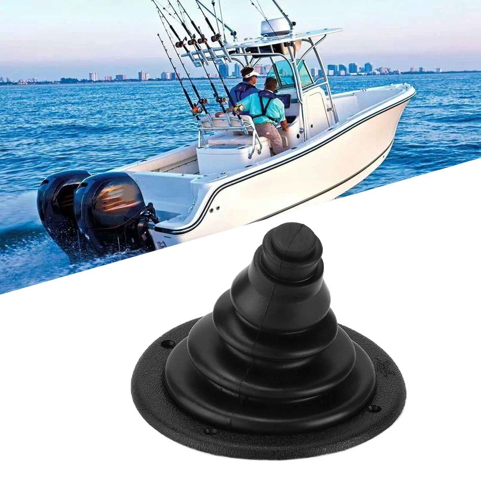 Sc226560a9d05421082ce0ccfda24674cJ.webp Marine Steering Shift Cable Protective Bellows Rubber Plastic for Cars Boats YachtsBlack