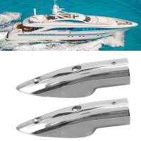 2pcs 7/8in Handrail End 316 Stainless Steel Anti Corrosion Accessory for Marine Boat
