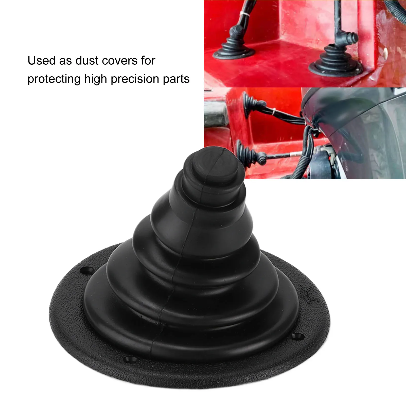 S671cd4d9b68846da801945f9adbf8e24W.webp Marine Steering Shift Cable Protective Bellows Rubber Plastic for Cars Boats YachtsBlack