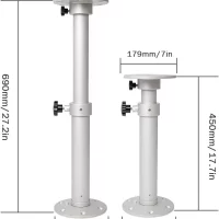 HWHONGRV Adjustable Pedestal Marine Caravan Motorhome Table Pedestal Stand Base 17.7-27 Inch Height Range for RV Marine Boat