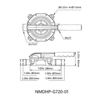 720GPH Manual Bilge Pump Hand Tools Water Transfer Diaphragm Self Priming Pump for Marine Boat