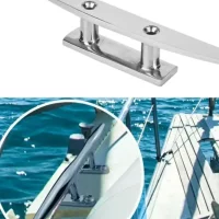 Stainless Steel Base Cleat Mirror Polished Boat Accessory Base Cleat Marine Rope Base(8in) Key Words
