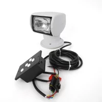100w Spotlight Marine Remote Controlled Boat SearchLight 12v 360° Waterproof Degree Rotate Omnibearing Lighting Marine Spotlight