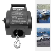 Electric 2000 LBS Boat Winch – Reversible Marine Trailer Winch with Remote Control for Easy Operation