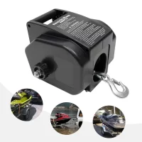 Electric 2000 LBS Boat Winch – Reversible Marine Trailer Winch with Remote Control for Easy Operation