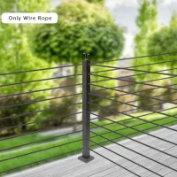 7 × 7 Portable Diy Strands Black 316 Stainless Steel Cable Rope 220ft For Railing System Industrial Marine, And Home Use