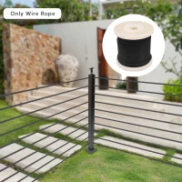 7 × 7 Portable Diy Strands Black 316 Stainless Steel Cable Rope 220ft For Railing System Industrial Marine, And Home Use