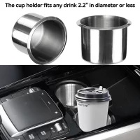 For Car Truck Marine Boat Camper RV Stainless Steel Cup Drink Bootle Holders Portable Cup Mount Holder Car Accessories Universal