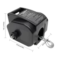 Electric 2000 LBS Boat Winch – Reversible Marine Trailer Winch with Remote Control for Easy Operation