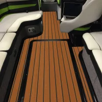 Teak Decking Marine Yacht Flooring Mat EVA Foam Water-proof Non-slip Uv-resistance Good Elastic Brown With Black Stripes