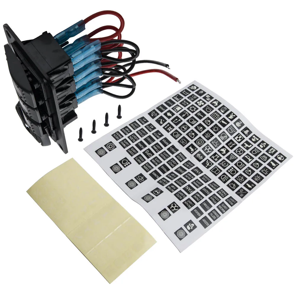 S88d9dcdd0adc4a65a6b5b259a20d7ea7u.webp 4-Gang Toggle Rocker Switch Panel w/ USB Red LED for Car Boat Marine RV Truck