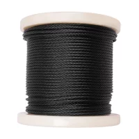 7 × 7 Portable Diy Strands Black 316 Stainless Steel Cable Rope 220ft For Railing System Industrial Marine, And Home Use