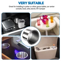 For Car Truck Marine Boat Camper RV Stainless Steel Cup Drink Bootle Holders Portable Cup Mount Holder Car Accessories Universal