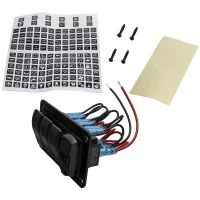 4-Gang Toggle Rocker Switch Panel w/ USB Red LED for Car Boat Marine RV Truck 4-Gang Toggle Rocker Switch Panel w/ USB Red LED for Car Boat Marine RV Truck