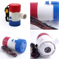 12/24V Submersible Bilge Water Pump 350/500/750/1100 GPH Marine Electric Bilge Pump Waterproof for Boat Seaplane Motor