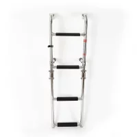 Folding Marine Deck Ladder Stainless Steel Telescoping and Portable Deck Ladder Large Load-Bearing 300 Pounds Folding Marine Deck Ladder Stainless Steel Telescoping and Portable Deck Ladder Large Load-Bearing 300 Pounds
