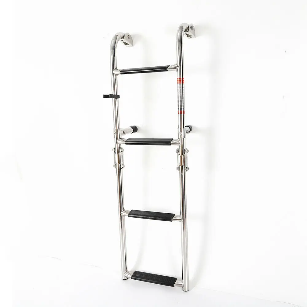 Sb1b9abcebe6a472d92fd0363c5048675E.webp Folding Marine Deck Ladder Stainless Steel Telescoping and Portable Deck Ladder Large Load-Bearing 300 Pounds
