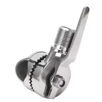 Marine VHF Antenna Mount 316 Stainless Steel Adjustable Ratchet Mount for 7/8 to 1in Rails