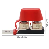 2 Way Fuse Holder 30A-500A Dual Terminal Fuse Block Two Stud Fuse Holder Marine Rated Compact Fuse Holder for Boats Car