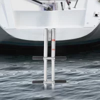 4 Steps Boat Telescopic Ladder Stainless Steel for Boats, Yachts, Swimming Pools, etc