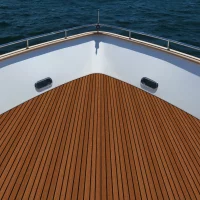 240x60cm/95x24in Boat Flooring EVA Foam Decking Sheet Faux Teak Marine Mat, 6mm Thick Non-Slip Self-Adhesive RV Yacht Carpet Pad