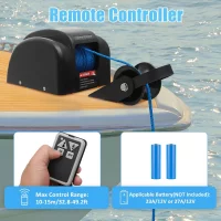 Electric Boat Anchor Winch Kit 12V with 100ft Anchor Rope Remote Control Heavy Duty Towing Winches for 24ft Fishing Boat