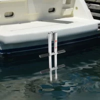 4 Steps Boat Telescopic Ladder Stainless Steel for Boats, Yachts, Swimming Pools, etc