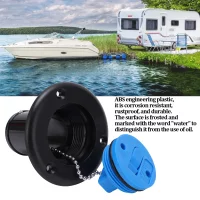 Boat Water Filler Yacht Fittings ABS Deck Water Filler Cap Fill Hatch Inlet for Marine Boat Yacht RVABS Black