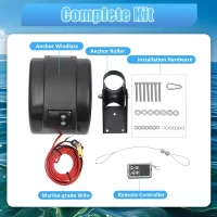 Electric Boat Anchor Winch Kit 12V with 100ft Anchor Rope Remote Control Heavy Duty Towing Winches for 24ft Fishing Boat