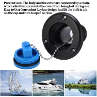 Boat Water Filler Yacht Fittings ABS Deck Water Filler Cap Fill Hatch Inlet for Marine Boat Yacht RVABS Black