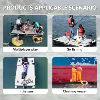 Factory Outlet Ocean Outdoor Portable Foldable Big Inflatable Float Boats Dock Used Fishing Inflatable Platform Fishing Boat