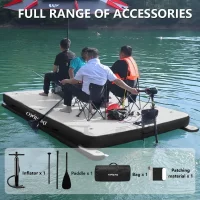 Factory Outlet Ocean Outdoor Portable Foldable Big Inflatable Float Boats Dock Used Fishing Inflatable Platform Fishing Boat